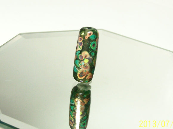 Monet Flowers - Handmade Lampwork Focal Bead - SRA